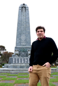 Matthew Nind at the Invercargill Cenotaph