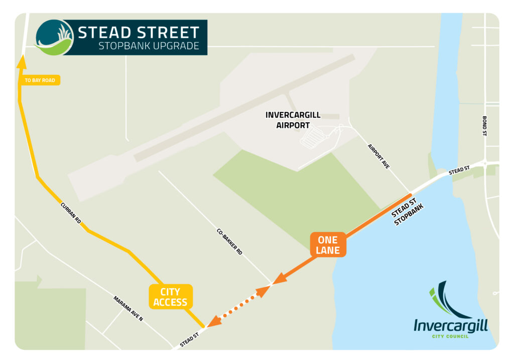 Map showing the planned flow of traffic during the works